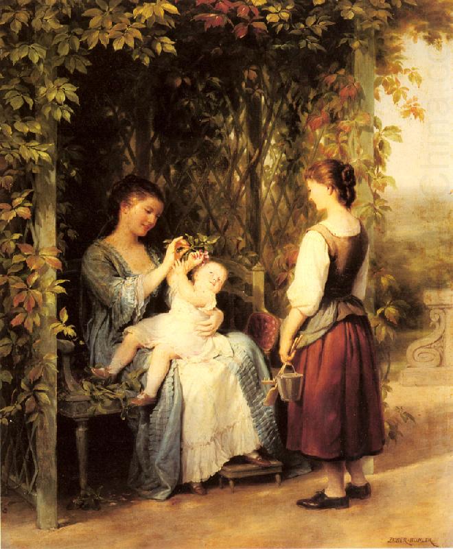 Fritz Zuber-Buhler Tickling the Baby china oil painting image